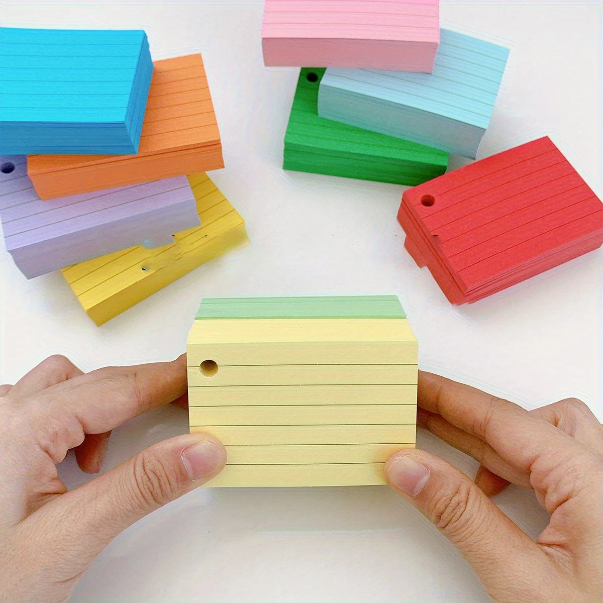 Vibrant 500-Sheet Ruled Index Cards