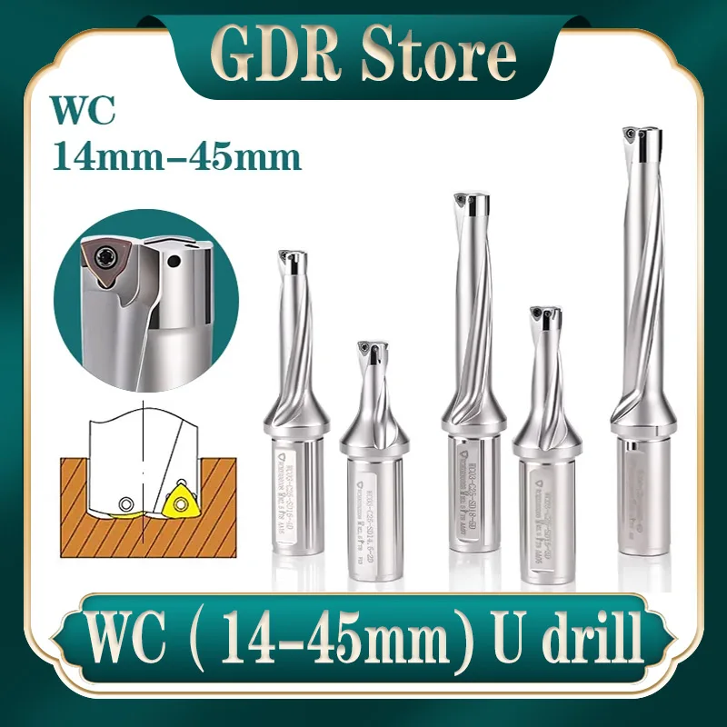 GDR WC SP U-förmiger Bohrer C20 C25 C32 SP-Serie Bohrer 2D 3D 4D 5D Doppeldurchmesser-Bohrer WCMX WC Einsteck-Schnell-U-Bohrer