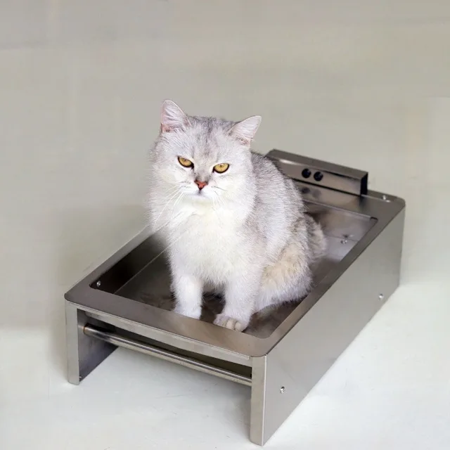 Flush Cat Toilet Stainless Steel Pet Cat Toilet Kitten Small Dog Flushing Cats Litter Box Pets Kittens Puppy Product Supplies