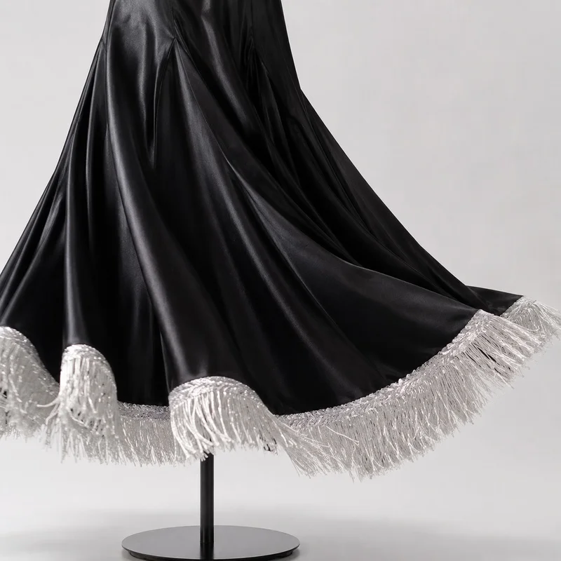 Suede Tassel Velvet Trim with Rivet and Diamond Fringe for DIY Garment Decoration