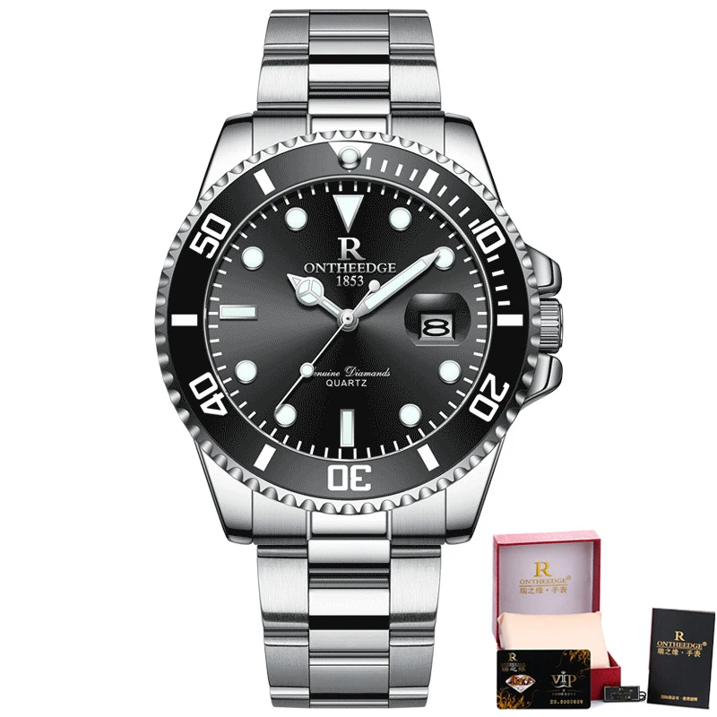 2022 New Mens Watches Top Brand Luxury Fashion Green Watch Men Luminous Waterproof Date Clock Sport Mens Quartz Wristwatch 