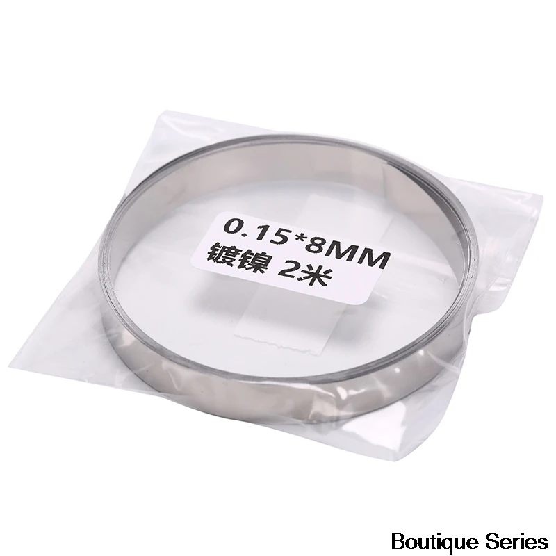 

2M 8mm x 0.15 Pure Ni Plate Nickel Strip Tape For Li 18650 Battery Spot Welding