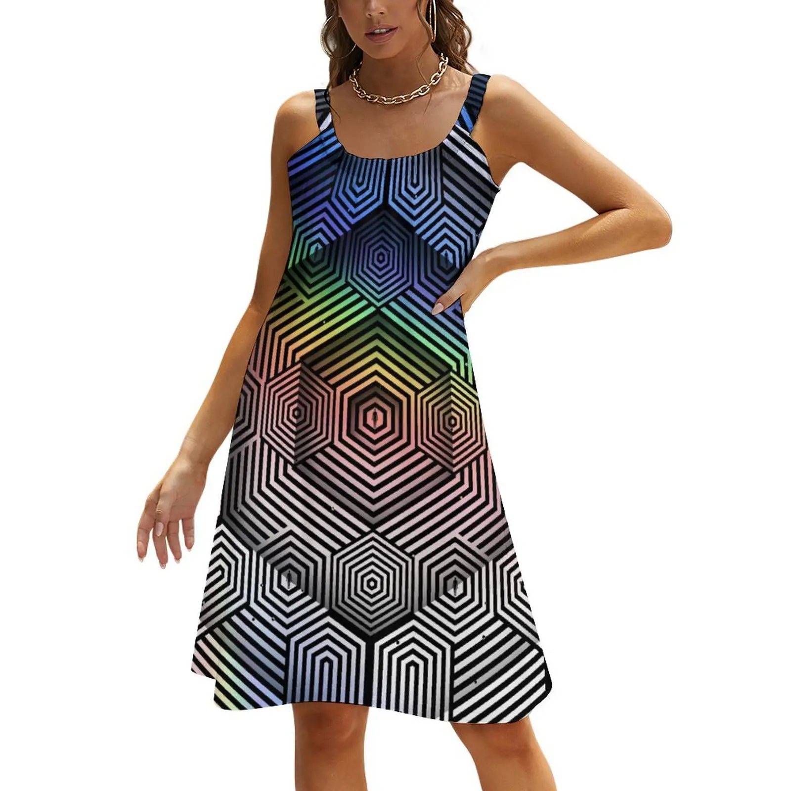

An alien vision of humans Beach Sling Skirt Dress vintage luxury woman party dress dresses for women