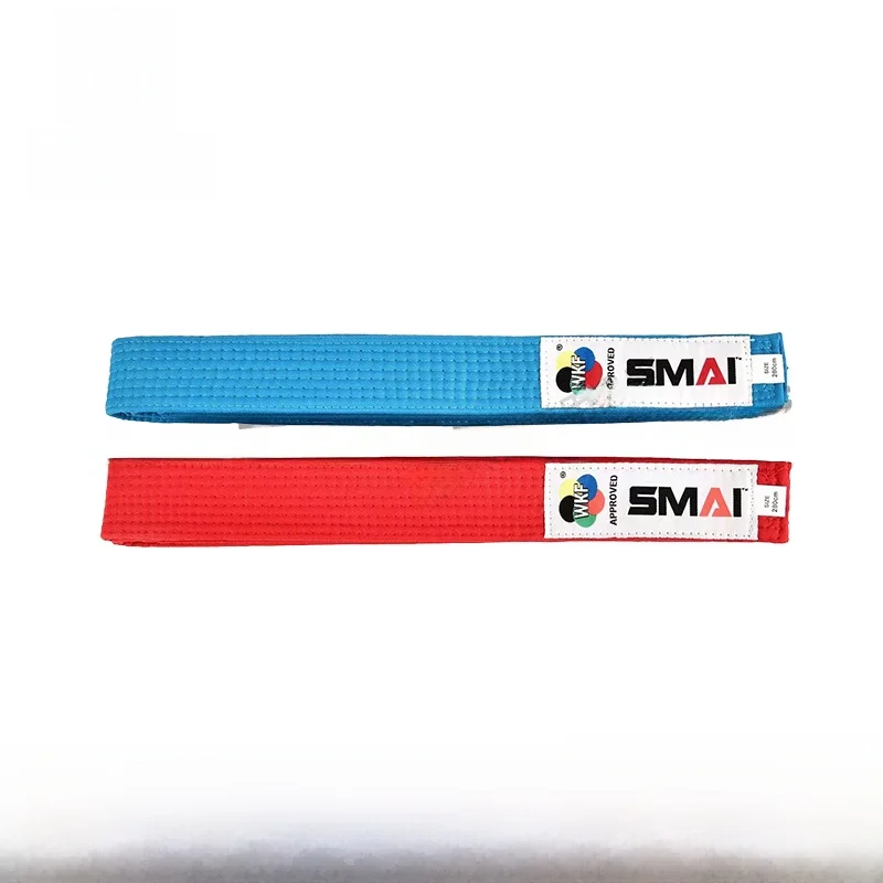 SMAI Karate Cetition Red Blue Belt WKF Certified Emp Hand ape Belt Middle Hollow Association Designated Brand