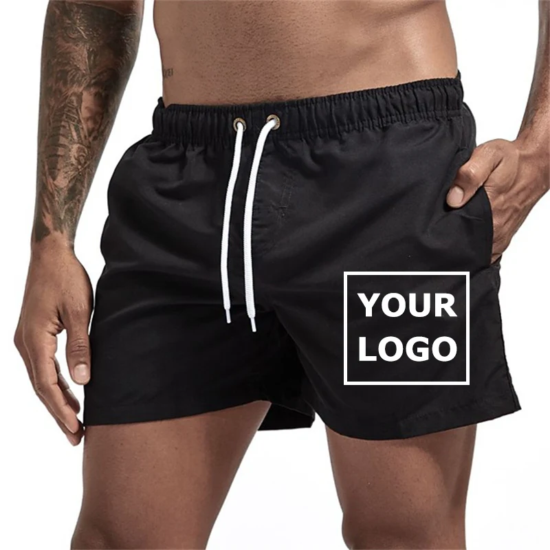 Swim Trunks Swim Shorts Men Summer Beach Board Shorts Pockets Mesh Liner Quick Dry