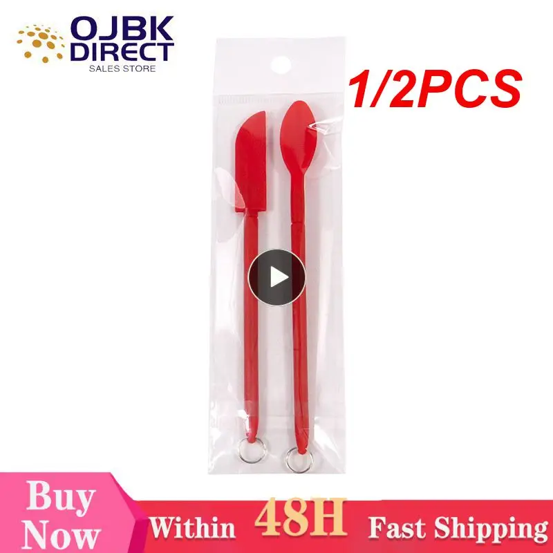 12PCSSiliconeSpatulaEasyToUseTelescopingJarSpatulaMini