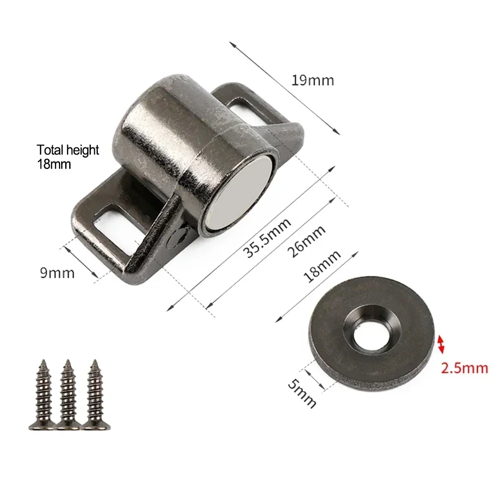 Magnet Cabinet Door Catch Magnetic Furniture Door Stopper Zinc Alloy Strong Powerful Magnets Latch Cabinet Catches magnetic cabinet catches door catches magnetic cabinet latches cabinet door latch door stops cabinet door stop