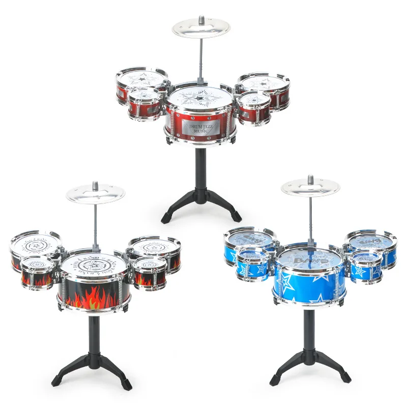 Drum sets for children beginners children's toys dynamic jazz drums for western percussion instrument 4