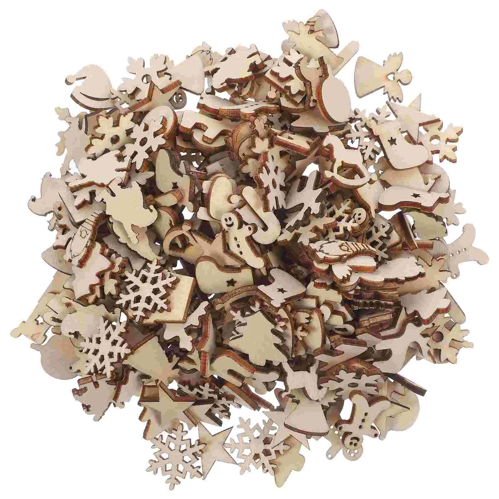 

Unfinished Small Wooden Cutouts Christmas Hanging Wood Decorations Christmas Tree Hanging Crafts