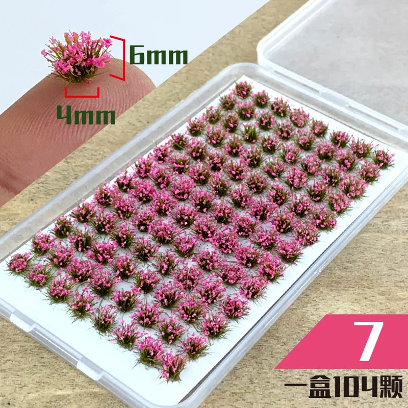 Miniature Flower Grass Model ABS Plant Materials for Diy HO Railway/Building/Garden Sand Table Landscape Diorama Kits