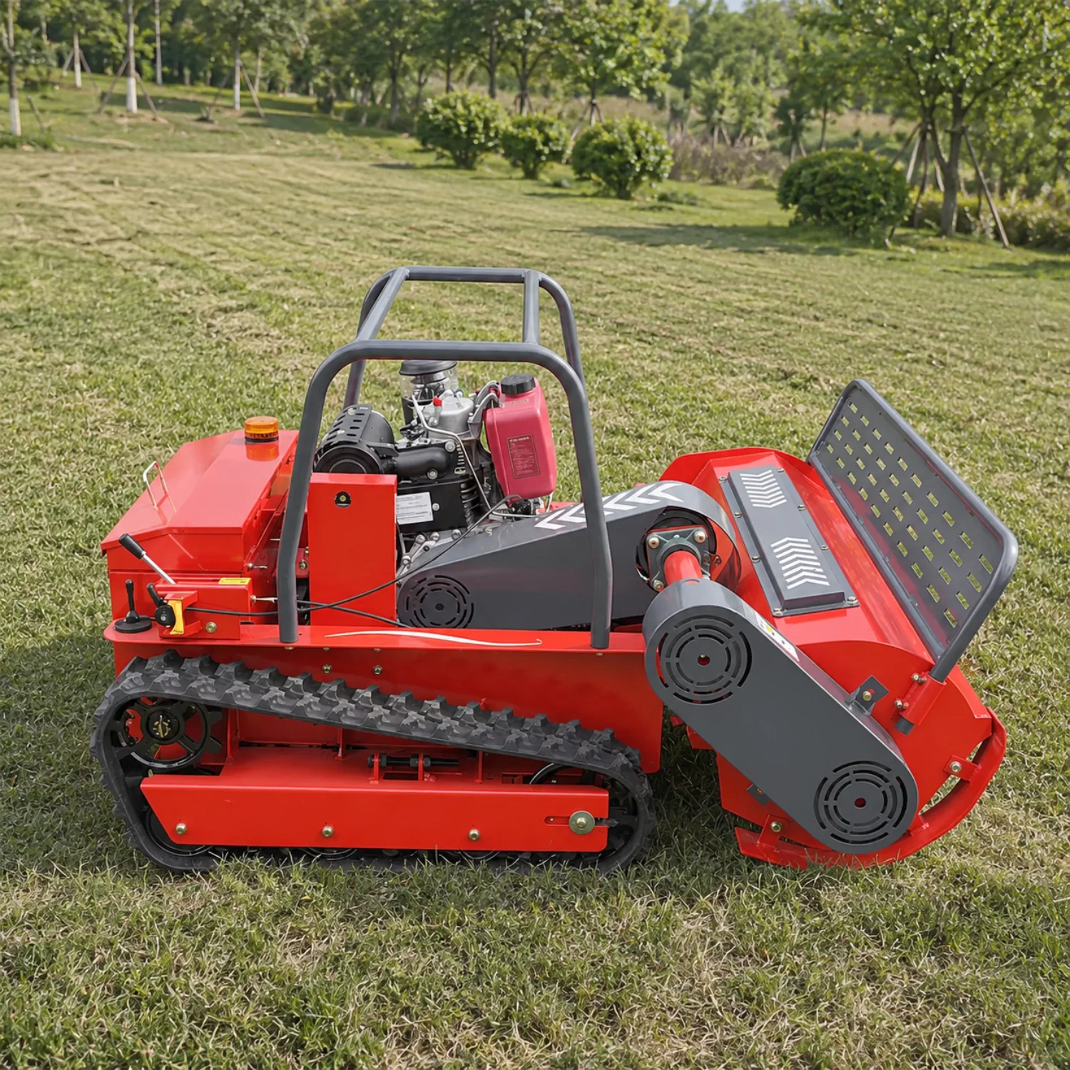 1000mm Schnittbreite Ferngesteuerter Rasenmäher Maßgeschneiderter RC-Grasschneider Schwerlastmaschine für Landwirtschaft, Garten und Hangarbeit