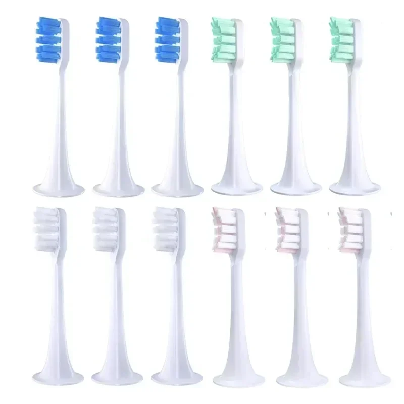 6pcs Replaceable For Iconic Brand MIJIA T300/500/700 Brush Heads Sonic Electric Toothbrush Soft DuPont Bristle Brush Vacuum Nozzles