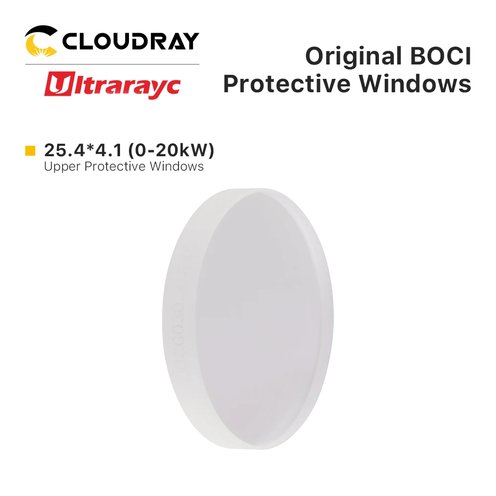 Ultrarayc 오리지널 BOCI 레이저 보호 윈도우, BOCI 커팅 헤드용 광학 보호 렌즈, 21.5x2, 25.4x4.1, 34x5mm, 15-30KW