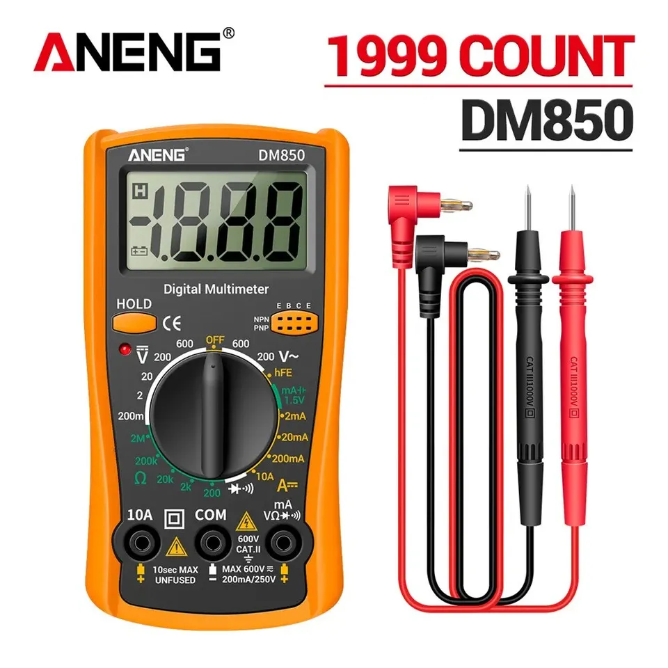 ANENG DM850 1999 Counts Digital Multimeter Eletric Professional Automatic AC/DC Votage Tester Current Ohm Ammeter Detector Tools