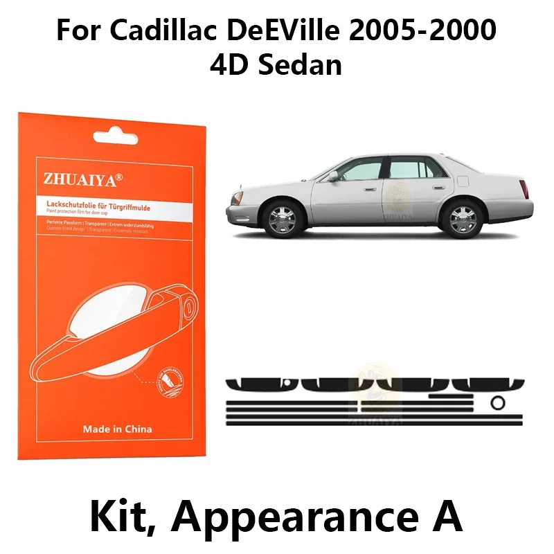 

Защитная пленка ZHUAIYA для красок дверной ручки, защитная пленка из ТПУ для Cadillac DeEVille 2005-2000 4D, автомобильные аксессуары для седана