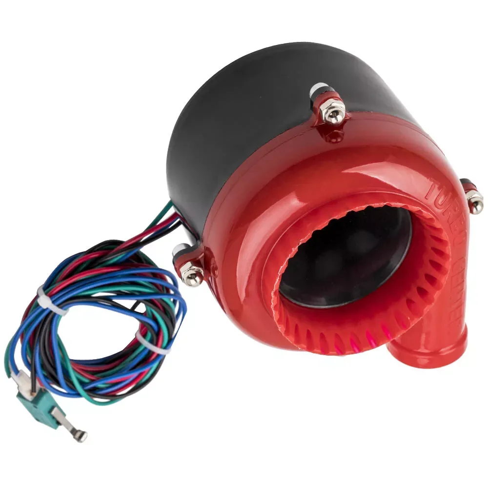 Electric Turbo Sound Electronic Car Fake Dump Valve Simulator Blow Off Valve BOV  Red Aluminium Allo