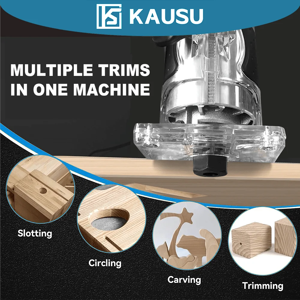 30000RPM Brushless Wood Router 5 Speeds Cordless Electric Trimmer Woodworking Milling Engraving Machine for Makita 18V Battery
