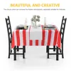 1Pc Red White Striped Tablecloth Plastic Dining Cover Circus Theme Birthday Supplies Reusable Banquet Cloth Table 6