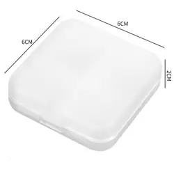 4 - Compartment Waterproof Pill Organizer and Vitamin Storage Box (White)