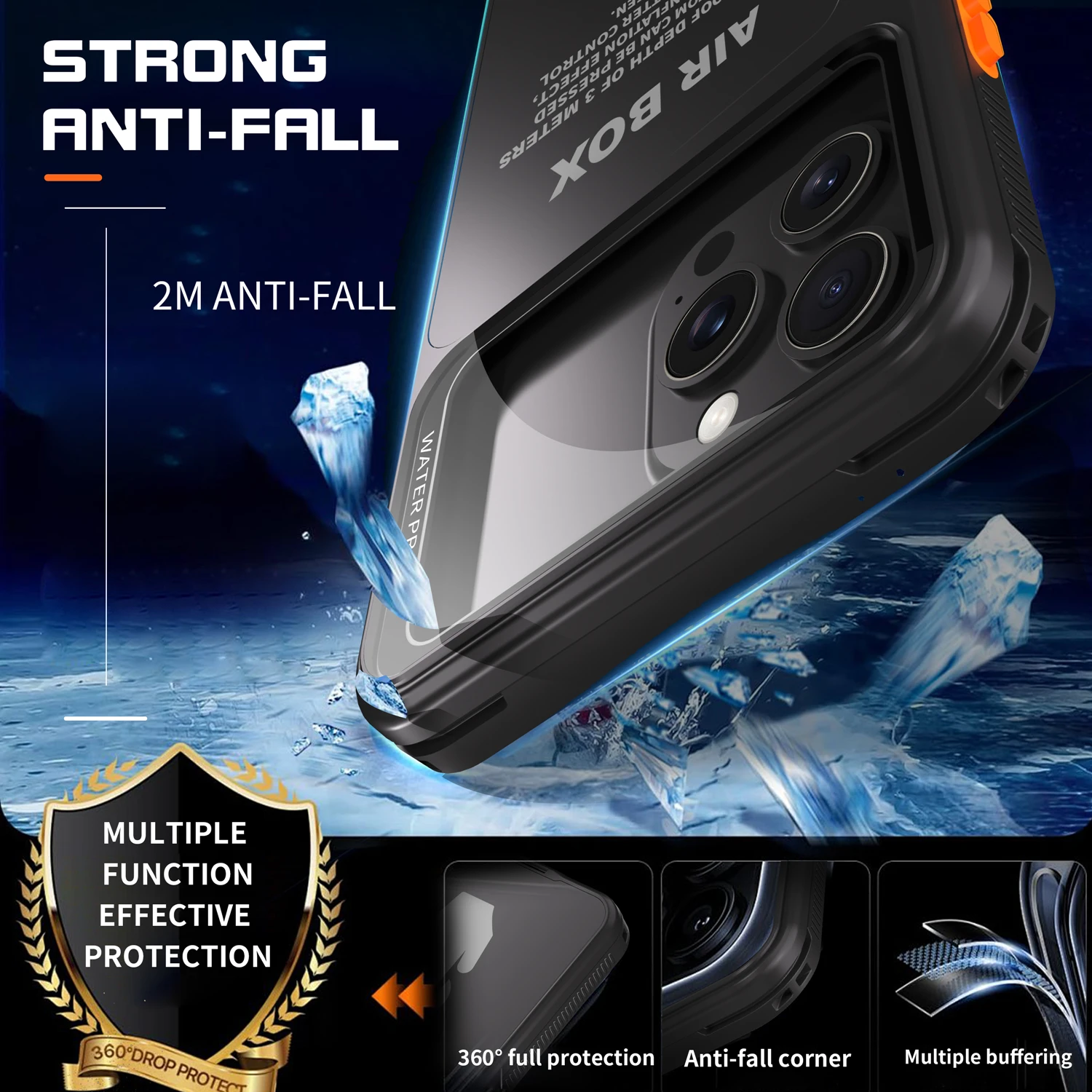 Waterproof Dustproof Professional Diving Phone Case