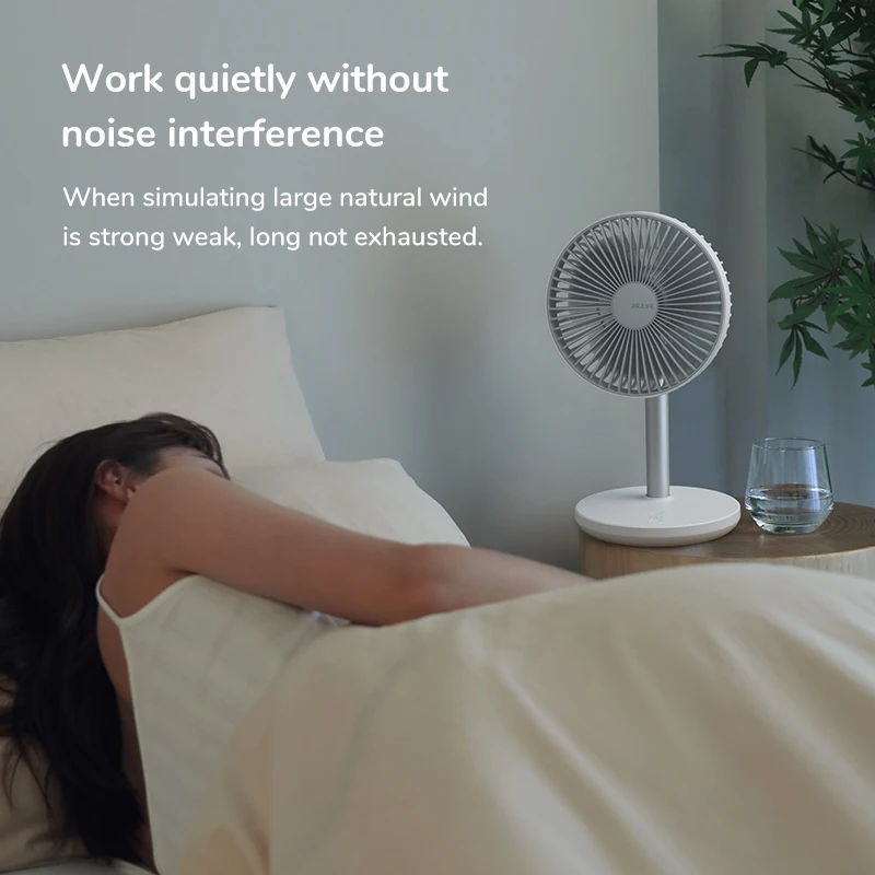 Ventilatore Da Tavolo JISULIFE Ricaricabile - 4500mAh, 4 Velocità, Pieghevole | Ultra Silenzioso - Foto 13