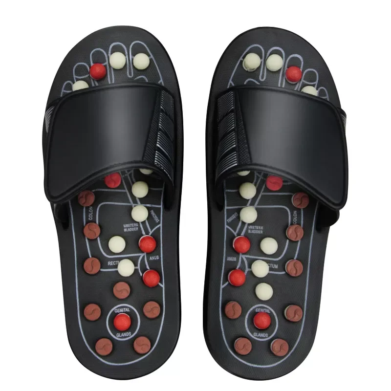 Feet Massage Slippers Foot Acupuncture Therapy Massager Walk Stone Shoes Acupuncture Cobblestone Massager