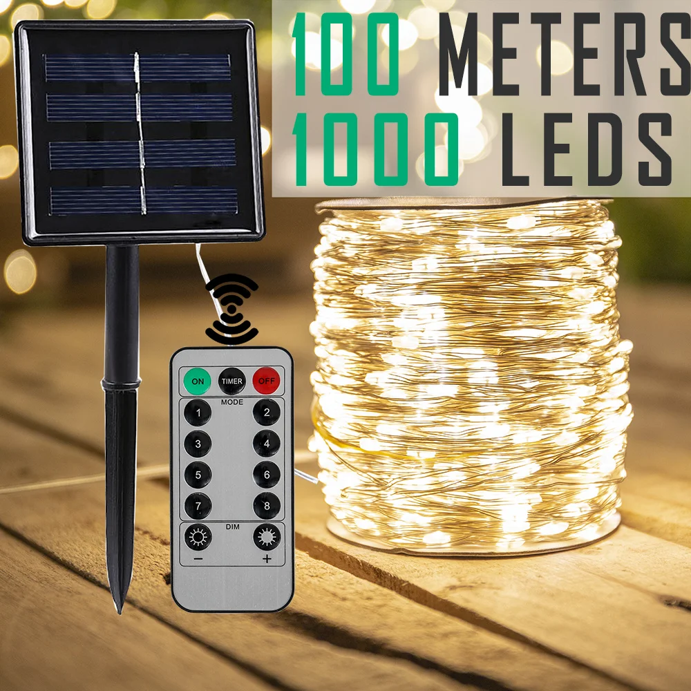 

Solar Led Fairy String Lights 10m 30m 50m In A Jar Merry Christmas Lights Controller Wedding Decoration for Garden