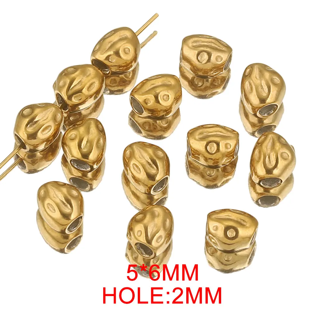 20 Stück Edelstahl vergoldet Herzrohr gedreht lose kleine Distanzperlen für Handarbeiten DIY Armband Schmuckherstellung Handwerk – Detail 13
