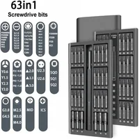 Small Screwdriver Set, 63 in 1 Precision Screwdriver Set, iPhone Repair Tool Kit with Case Screwdriver Set for Electronics 2