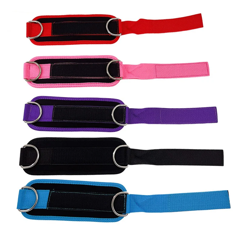 Gym Ankle Straps Double D-Ring Adjustable Neoprene Padded Cuffs Ankle Weight Leg Training Brace Support Sport Safety Abductors ankle straps fitness ankle straps