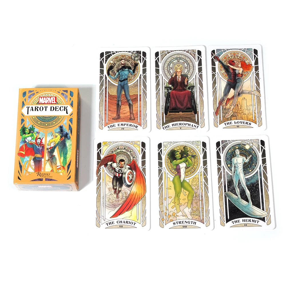 Marvel Tarot Look into the future with this lavishly illustrated tarot deck newly commissioned artwork of the Marvel Comics cano 4