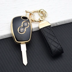 Durable Protective Car Key Cover with 2 - Button Design (Black Set A)