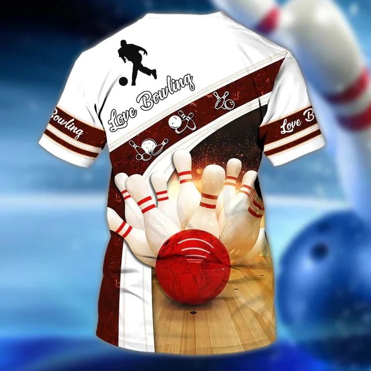 Neueste Sommer Mode männer T-shirt Personalisierte Name Bowling 3D Gedruckt t-shirt Unisex Casual T-shirt Bowling Liebhaber Geschenke DW127 – Detail 12
