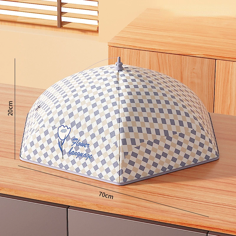 Insulation dish cover foldable household dining table cover new thickened aluminum foil dining table dust anti-mosquito