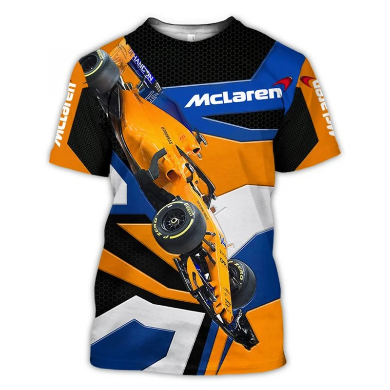 2023 McLaren Formula 1 Team Racing 3D Printed Fashion Crew Neck T Shirt Men Women Oversized