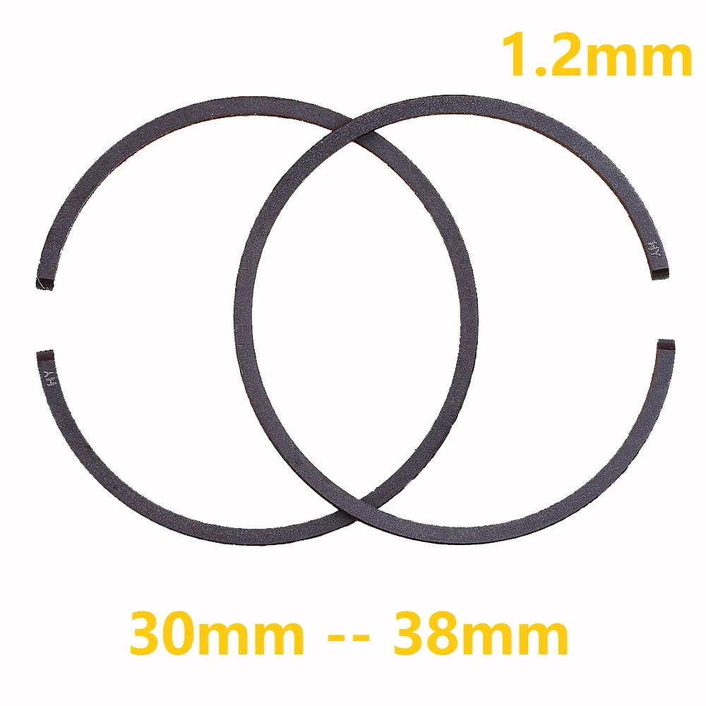 Set 2 Anelli Pistone 34mm X 1.2mm - Ricambio Per Motoseghe, Nero, Resistente All'Usura - Foto 13