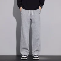 Korea Autumn New Style Grey Men's Straight-Leg Loose-Fit Casual Sweatpants Comfortable Men Teenagers Sports Drawstring Baggy man