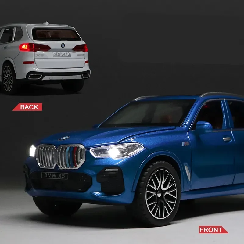 1:32 BMW X5 SUV Alloy Car Model Diecasts Metal Toy Vehicles Car Model High Simulation Collection Sound Light Childrens Toy Gift 4