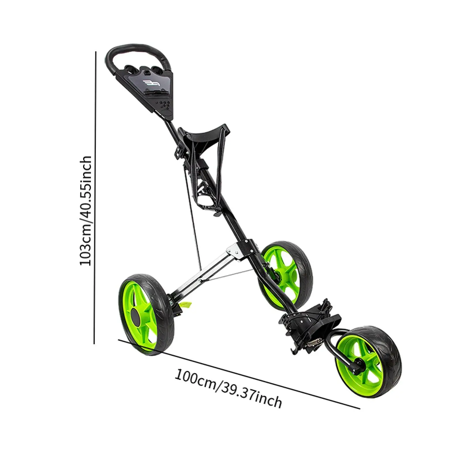 Golf Cart Compact with 3 Wheel Easy to Open and Close Folding Golf Push Cart