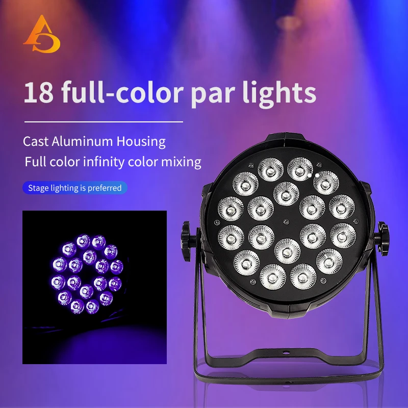 Spot Rgb 18W 18 Led Various Colours Disco Sound Sensor Coloured Light