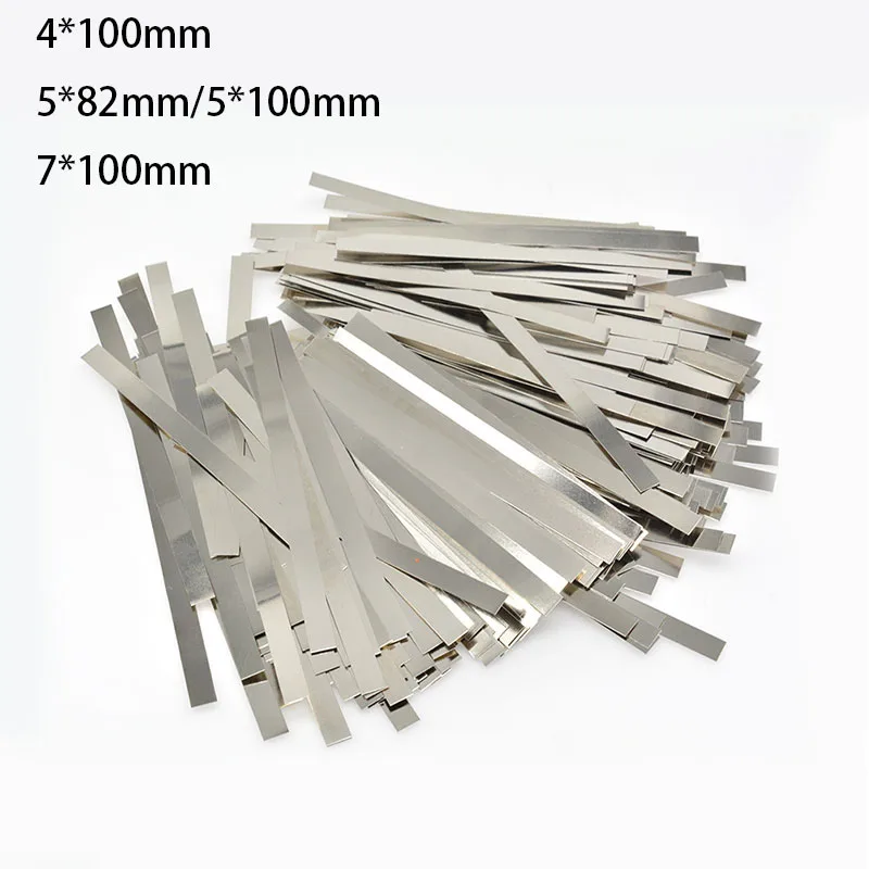 18650 Li-ion Battery Connection Piece Steel Nickel Plated 0.1*100*4/5/7MM Electro Solder Nickel Piece for DIY18650 100g/bag