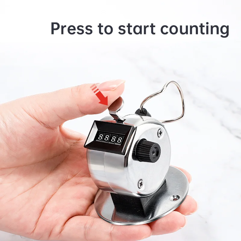 새로운 디지털 핸드 탈리 카운터 수동 계수기 골프 클리커 트레이닝 카운터 4자리 숫자 휴대용 탈리 카운터 미니 메카니컬 카운터