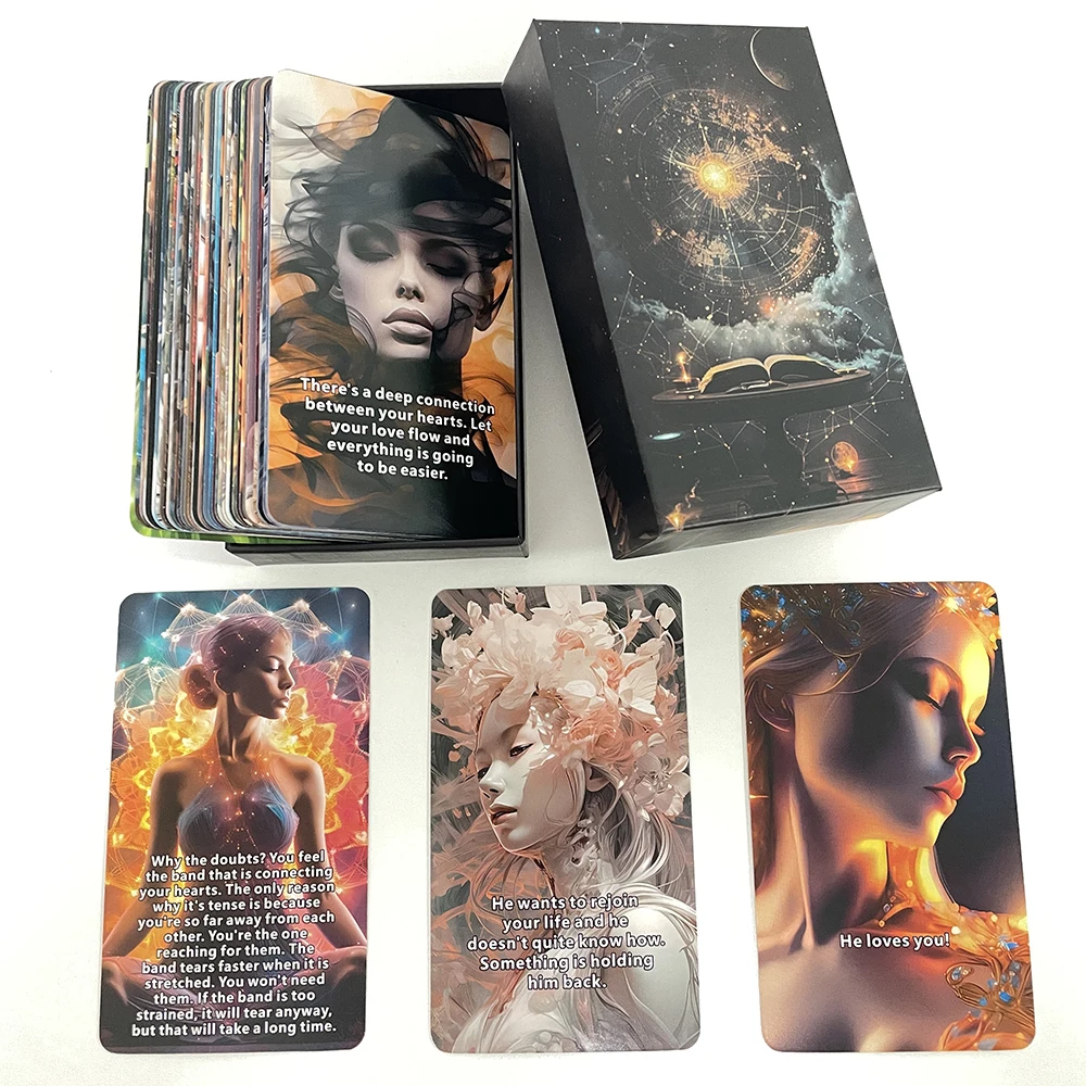 

Soul Oracle Cards,Spirit Tarot Deck for Beginners,Fortune Telling Toys,Prophecy Cards,with Meaning on Them,12x7cm Cards,50-Cards