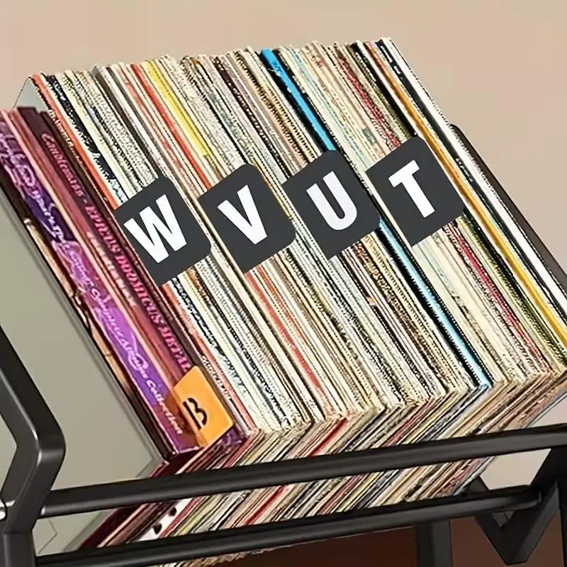 26pcs Dividers A-Z Alphabet File Storage Separator For Music Albums, Office, Home, Space-Saving CD/DVD/Vinyl Record Organizer - 6