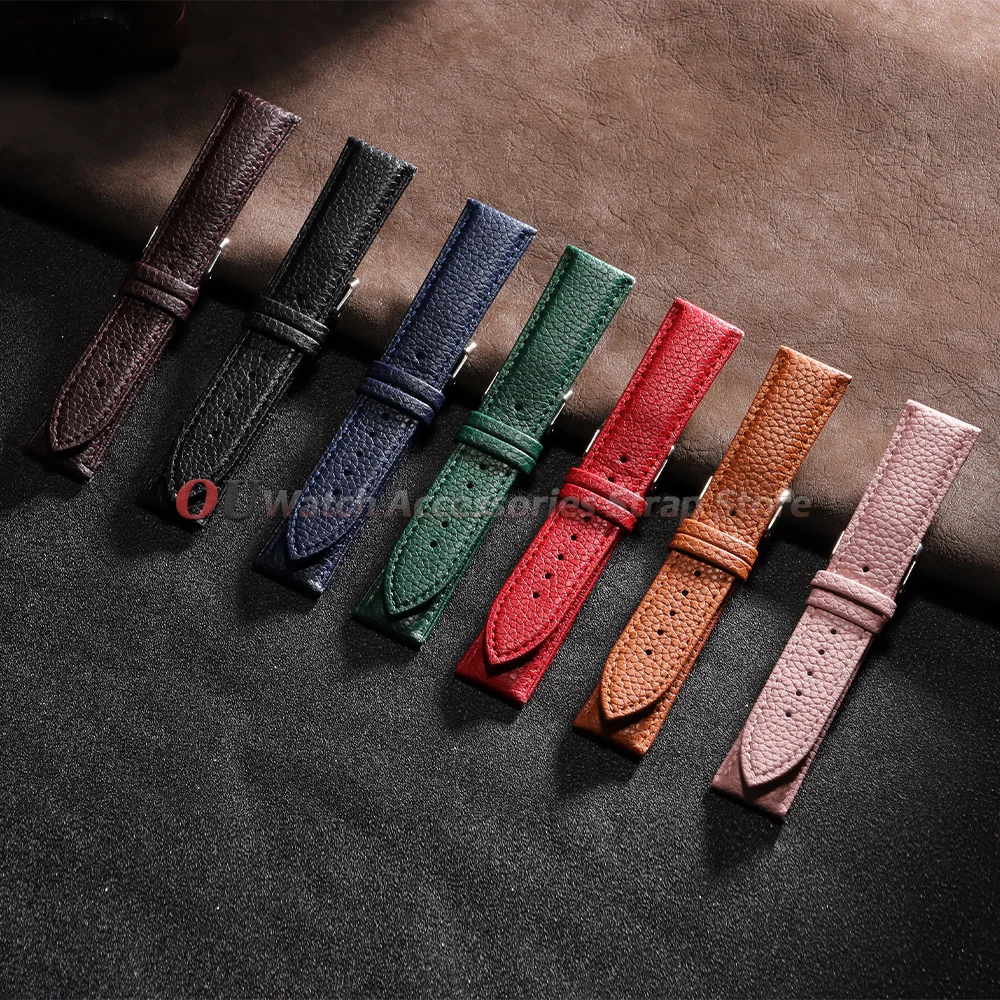 Lychee Pattern Leather Watchstrap - Universal Sizes
