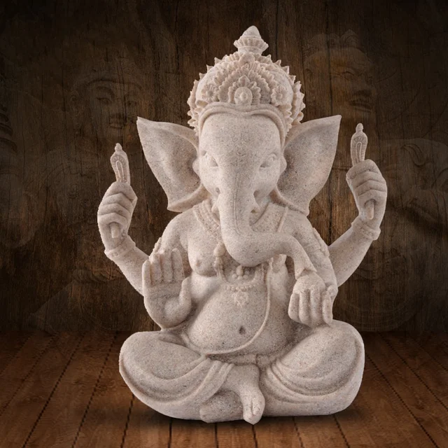 Statue en bronze du Seigneur Ganesha, ornements de bouddha, éléphant, sculpture du dieu hindou, figurAuckland, décoration de la maison et du bureau, intensifications de bouddha 1