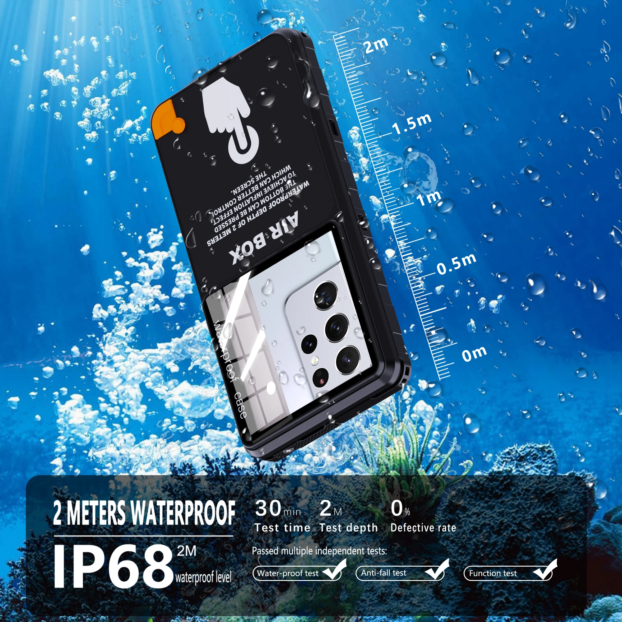 6.9-inch Waterproof Phone Case Shellbox Upgraded Universal Underwater Touch Screen Dustproof Drop proof IP68 Certified