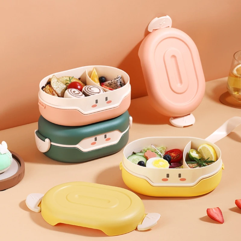 

780ml Cute Bento Lunch Box Kawaii for Kid School Children student Style Kindergarten Children's Bread Sandwich Food Box Plastic