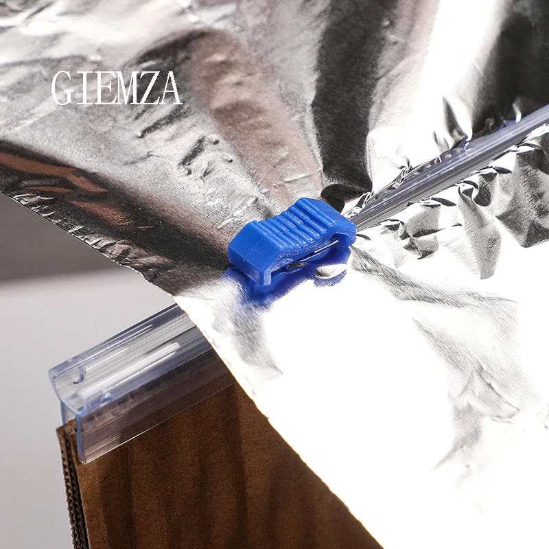 GIEMZA Slipper Plastic Wrap Dispensers Slicer Film Cutter Knife 1PC Portable Two-way Blade Paper Roll Cut No Heating cling wrap dispenser food film dispenser plastic wrap cutter cling film cutter kitchen wrap dispenser plastic wrap dispenser