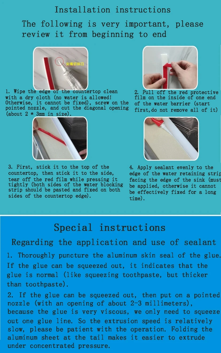 Description Picture 6 of itemSilicone Water Stopper Self-Adhesive Bendable Flexible Water Retaining Strip Bathroom Door Dry Wet Separation Shower Dam Barrier